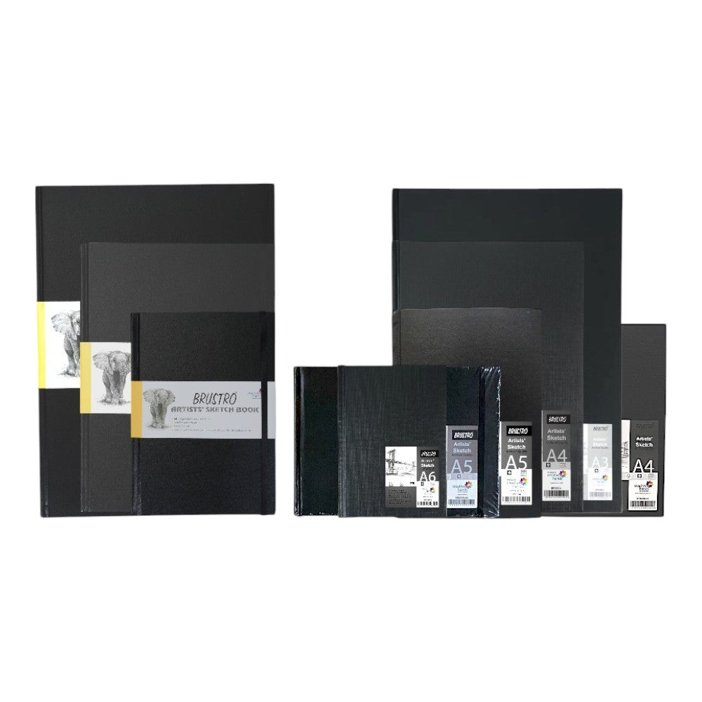 Brustro Artist Stitched Sketchbook All Variants Front View